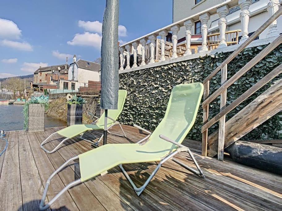 Vue Sur Meuse Avec Jacuzzi Et Sauna Exterieur. Yvoir Екстер'єр фото